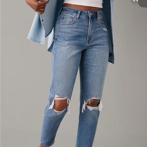 American Eagle Ripped Mom Jeans